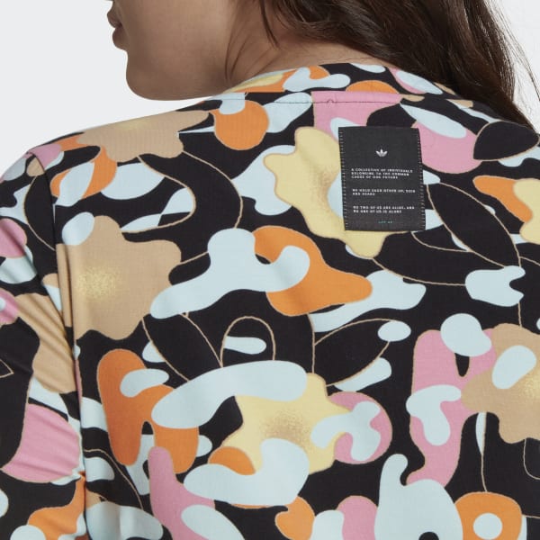 Multicolour Body de Manga Comprida (Plus Size) ETW21