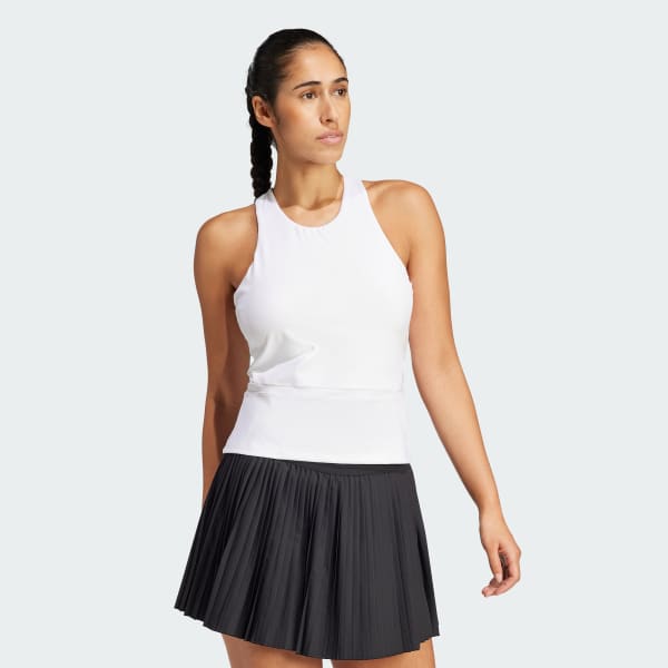 White Tennis Climacool Mid-Length Y-Tank Top