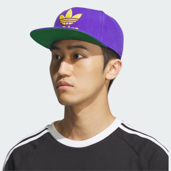 adidas Originals Trefoil Chain Snapback Hat Purple Free Shipping