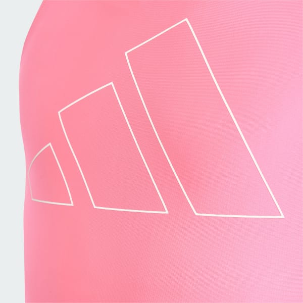 Pink Performance Big Bars Swimsuit Kids
