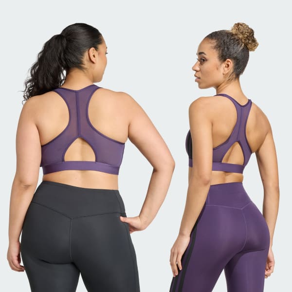 Morado Top Powerreact Train de Soporte Medio con las 3 Tiras