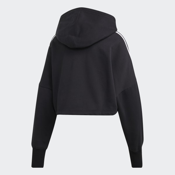 adidas originals cropped hoodie black