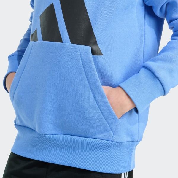 Long Sleeve Essential Big Logo Fleece Pullover Hoodie