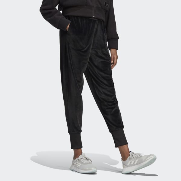 Czerń Holidayz Cozy Velour Joggers TB405