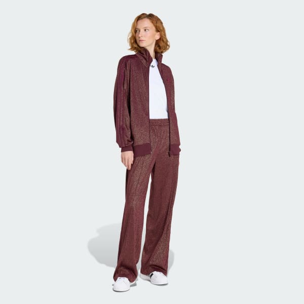 Burgundy ADIDAS ORIGINALS LUREX® FIREBIRD TP bukser