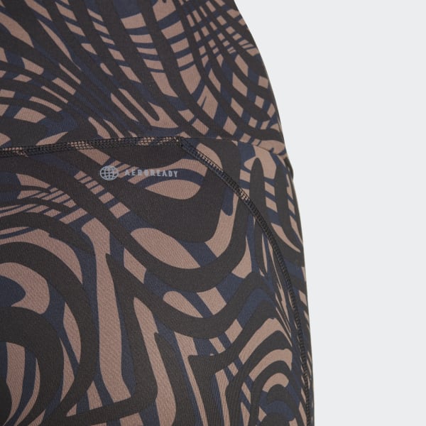 Czerń Yoga Essentials Printed 7/8 Leggings