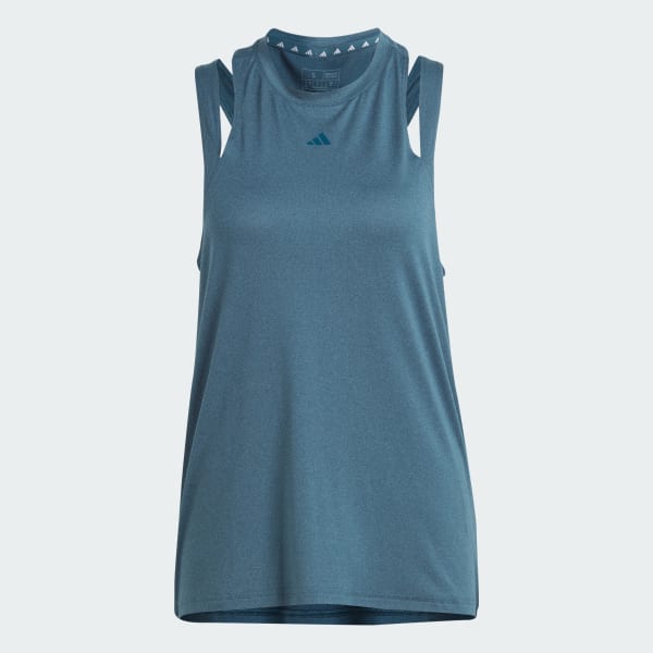 Turquoise AEROREADY Train Essentials 3 Bar Logo Tank Top
