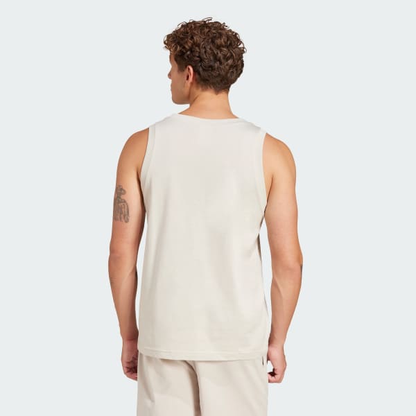 Beige Essentials Small Logo Tank Top