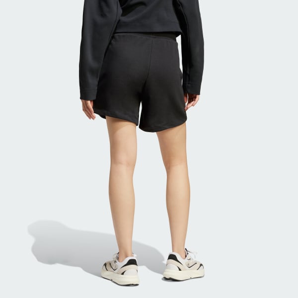 Black City Escape Material-Mix Shorts