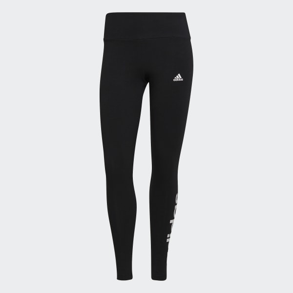 Noir LEGGING TAILLE HAUTE LOGO ESSENTIALS