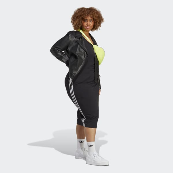 adidas Adicolor 3-Stripes Long Tank Dress (Plus Size) - Black | Women's Lifestyle | adidas US