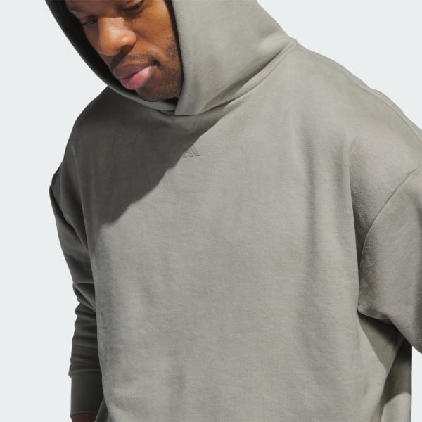 adidas Basketball Sueded Hoodie Beige adidas UK