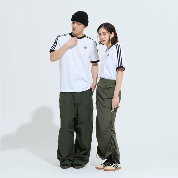 ホワイト スリーストライプ Tシャツ