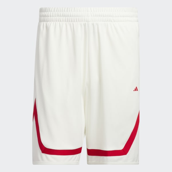 White adidas Pro Block Shorts