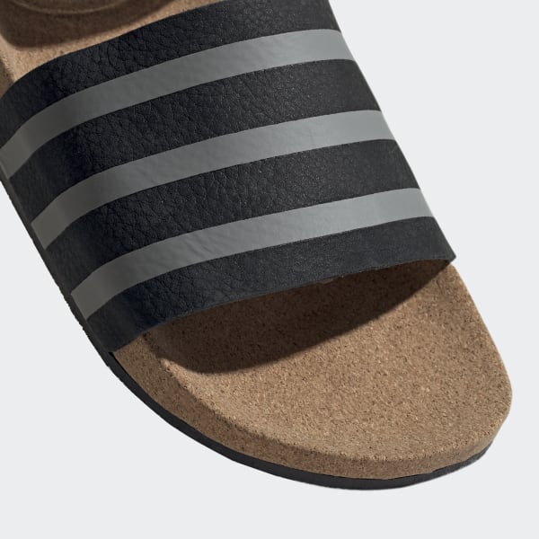 adidas originals adilette sliders with wrap ankle in black