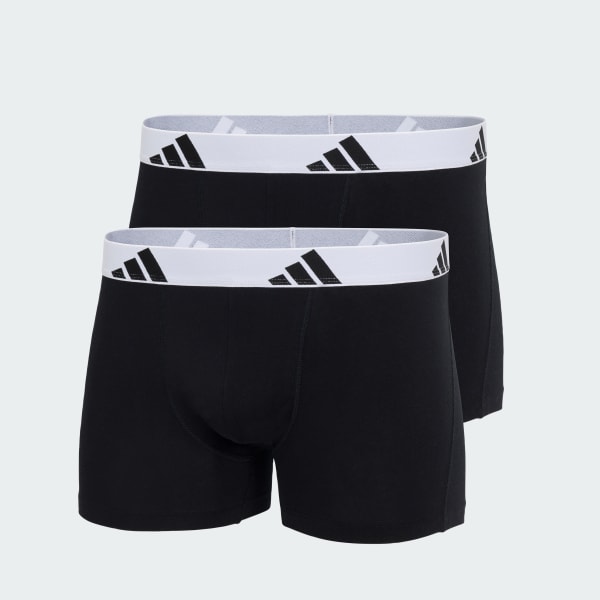 Black ACTIVE FLEX COTTON TRUNK 2 PACK UNDERWEAR