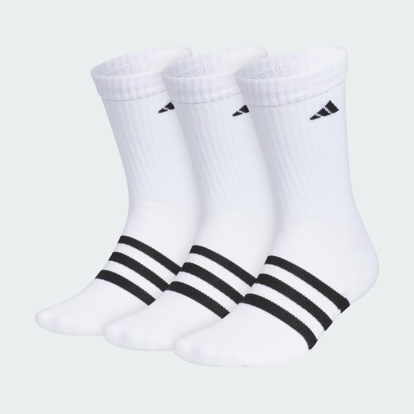 White Adaptive 3-Pack Crew Socks