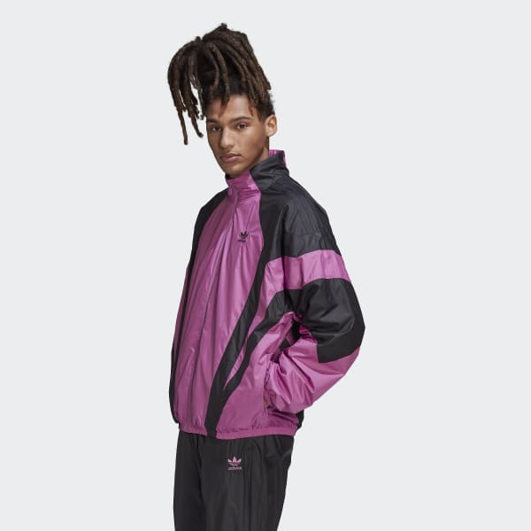 fialová Tepláková bunda adidas Rekive Graphic