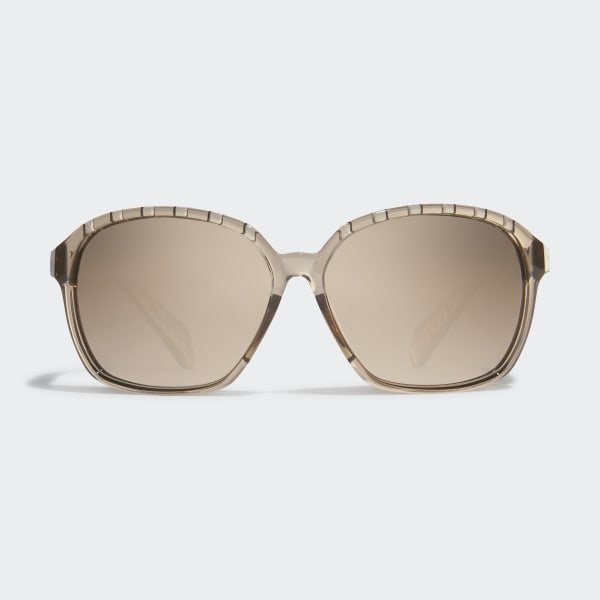 Brown SP0013 Shiny Black Injected Sport Sunglasses