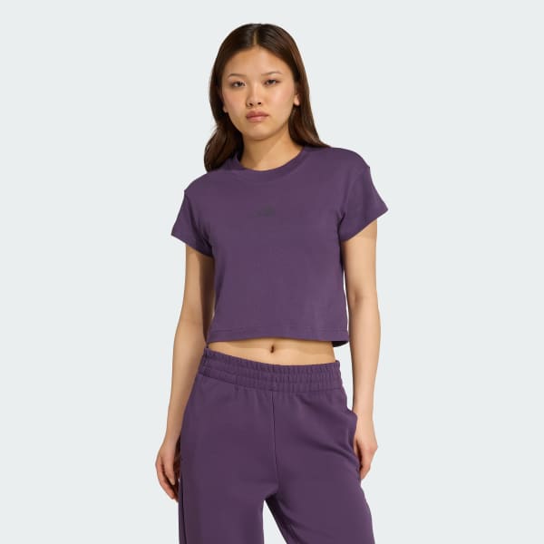 Purple Future Icons Small Logo Baby Tee