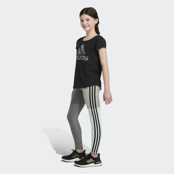 adidas Girl's Aeroready Colorblock Mélange Tights 