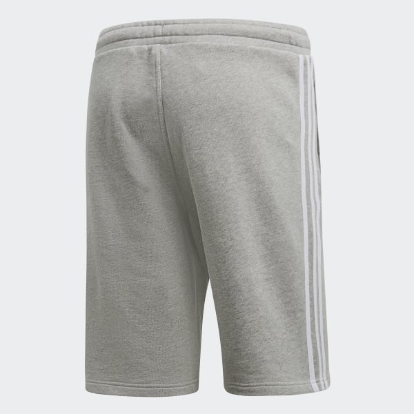 Grau 3-Streifen Sweat Shorts FJD08