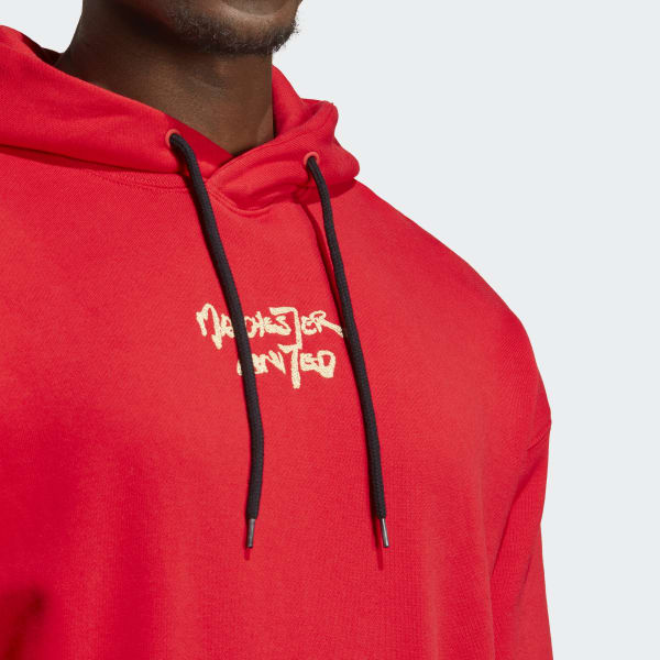 Rouge Sweat-shirt à capuche Manchester United Chinese Story