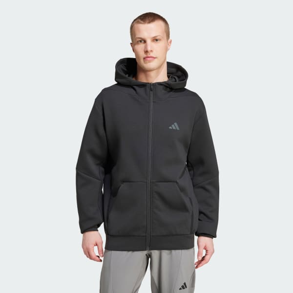 Hitam Track jacket Designed for Training Full-Zip