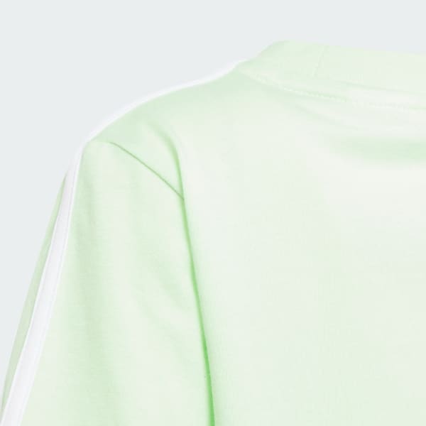Verde Camiseta Essentials 3 Rayas Algodón