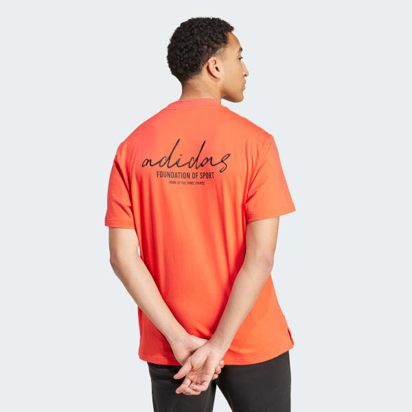 Adidas Brand Love Tee Red A XL Men Lifestyle Shirts