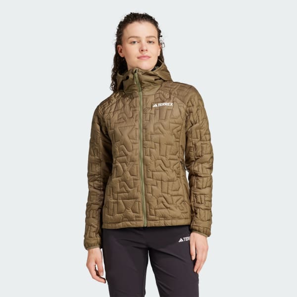 Green Terrex Xperior PrimaLoft Loose Fill Insulated Hooded Jacket