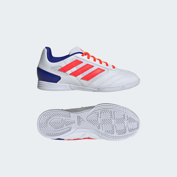 White Super Sala II Indoor Football Boots Kids