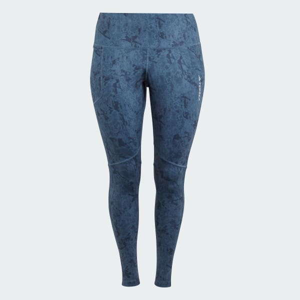Blau TERREX Multi Allover Print Leggings – Große Größen
