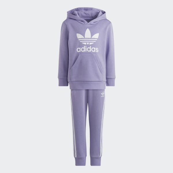 Fioletowy Adicolor Hoodie Set