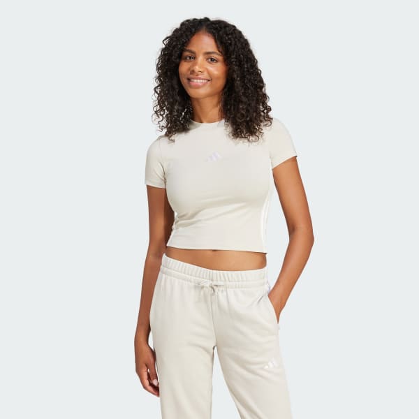 Beige Camiseta Essentials 3 Rayas Slim Baby