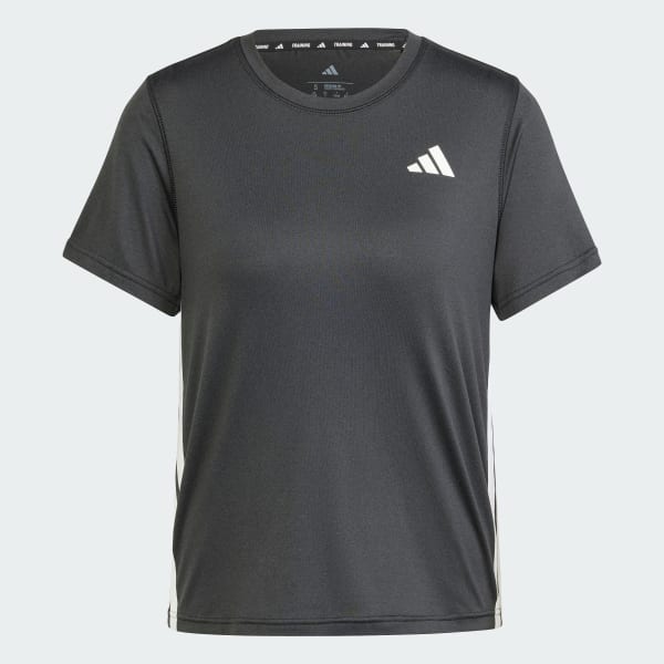 Negro Polera de Entrenamiento Train Essentials 3 Tiras