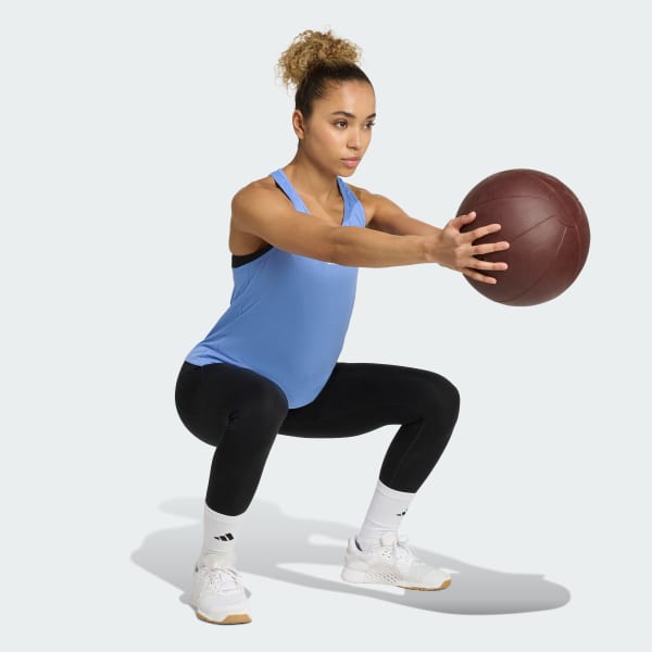 Blue Train Essentials Minimal Branding Racerback Tank Top