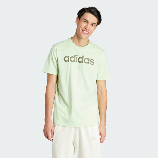 Green Essentials Single Jersey Linear Embroidered Logo Tee