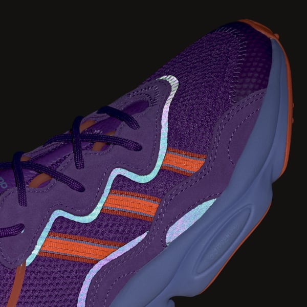 purple and orange adidas shoes