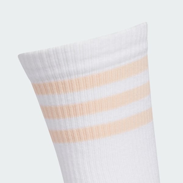 สีขาว ถุงเท้าความยาวครึ่งแข้ง 3-Stripes