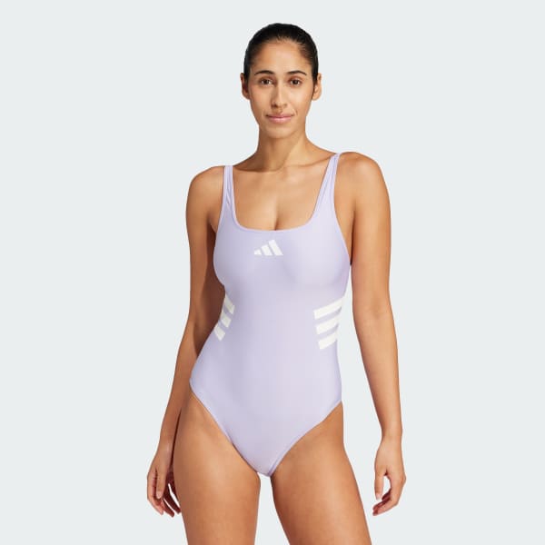 Lilla 3-Stripes U-back badedragt