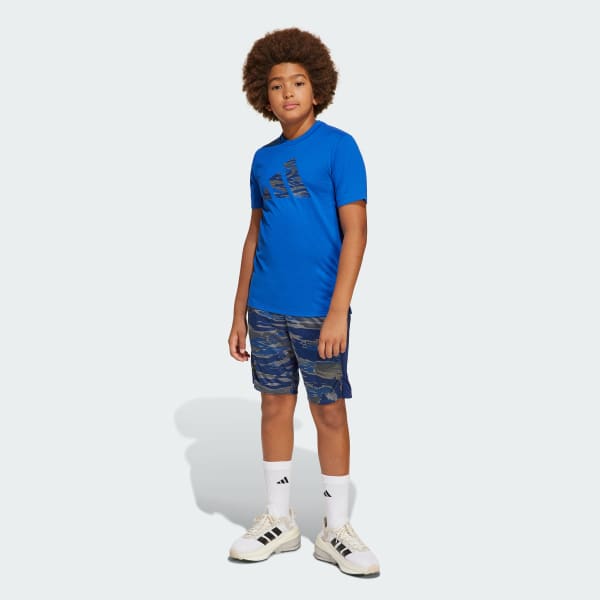 Blue Training Essentials Camo-Print Tee Kids