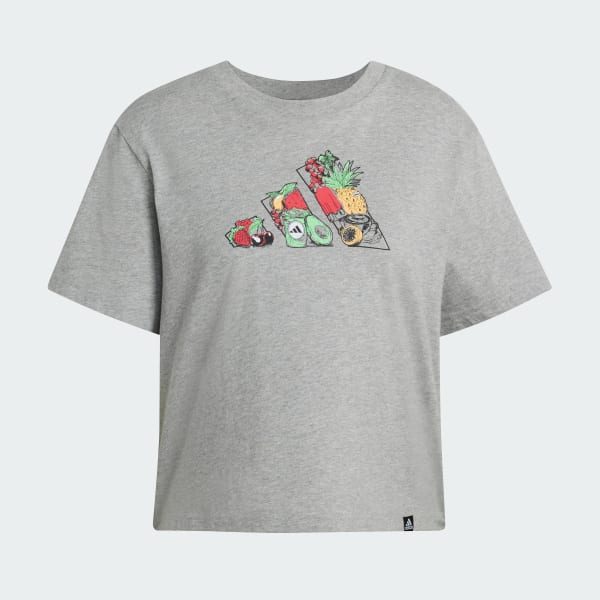 Gris PLAYERA CORTA GRAPHIC FOOD HOLGADA