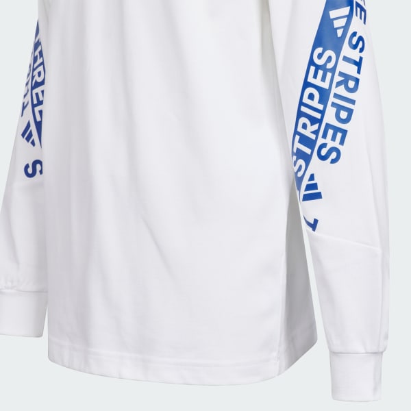 ホワイト ワーディングパック ルーズフィット シングルジャージー 長袖Tシャツ キッズ