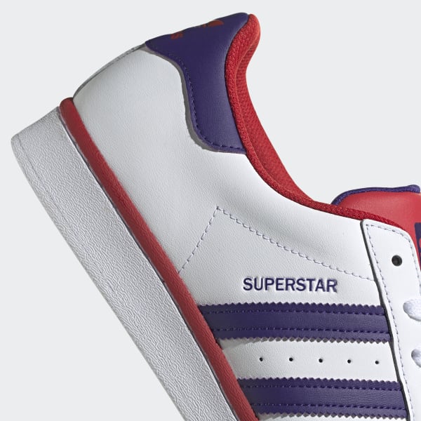 adidas superstar white purple scarlet