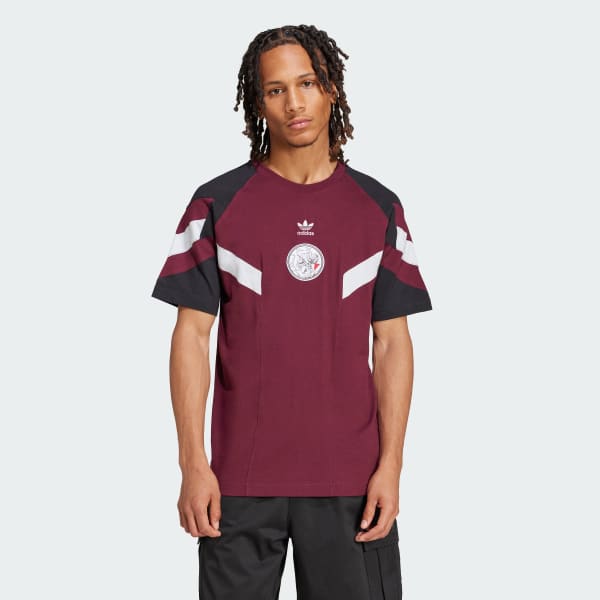 Adidas originals t shirt maroon hot sale