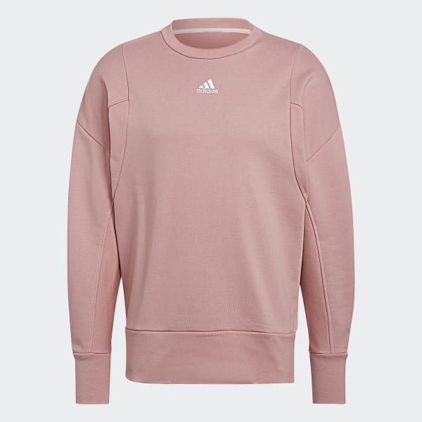 adidas Studio Lounge Fleece Sweater - Pink | adidas Australia