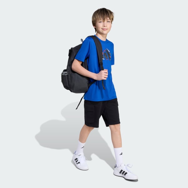 Blue CLIMACOOL Camo Graphic T-Shirt Kids