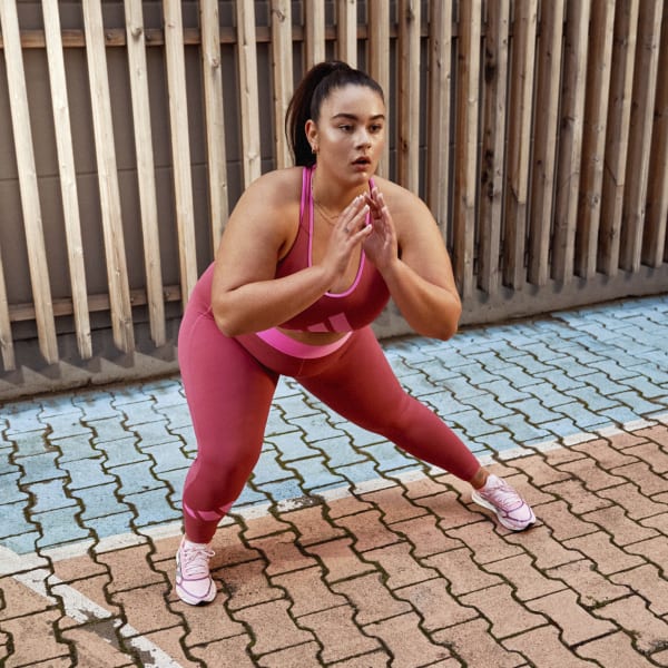 Rose Tight Techfit Life Mid-Rise Badge of Sport Long (Grandes tailles) JKA00