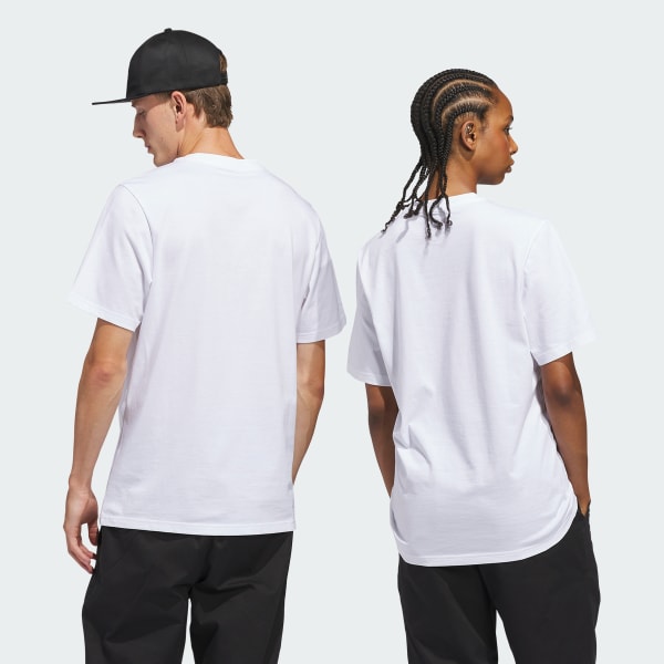 White SKATEBOARDING WRAP AROUND GRIT TEE
